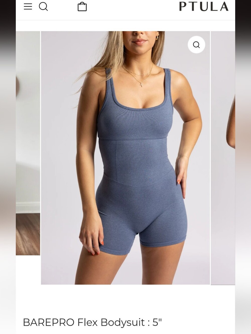 PTULA Flex Bodysuit - L - Blue Jean